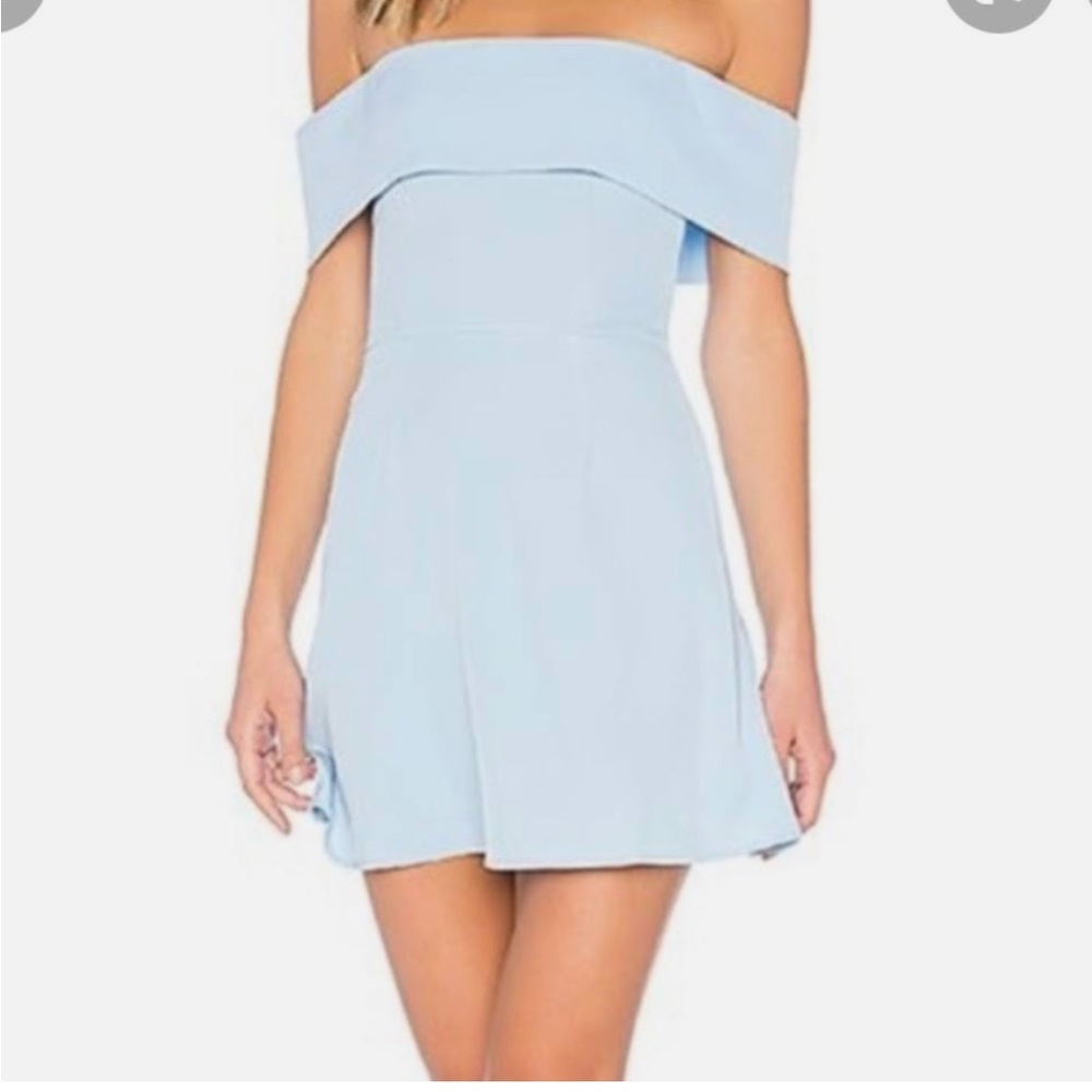 By The way blue off the shoulder dress
